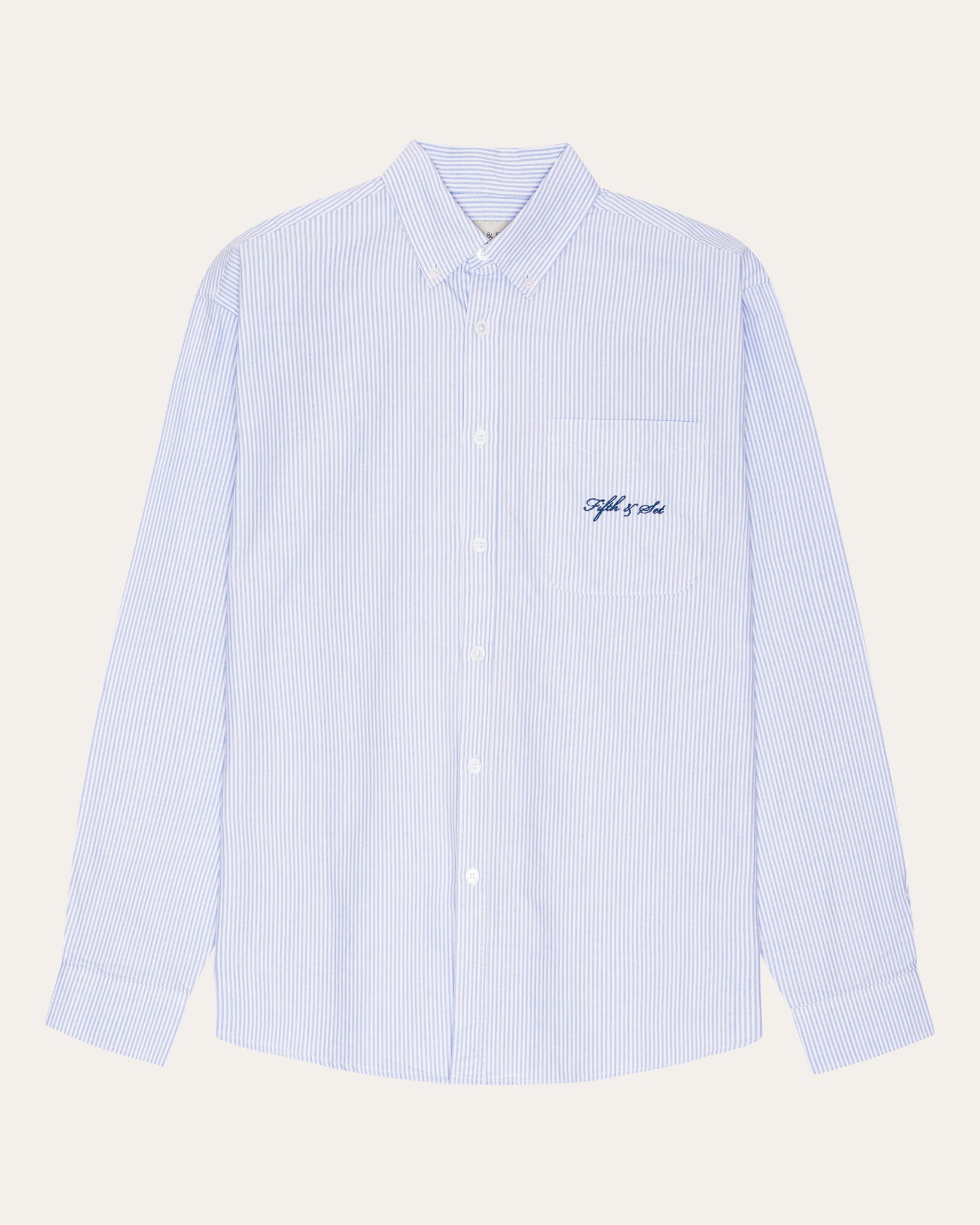 Blue striped men's casual shirt