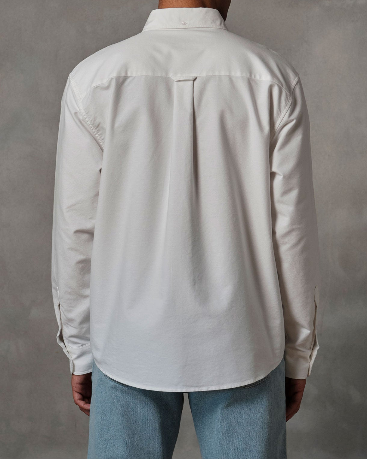 White oversized casual men's shirt