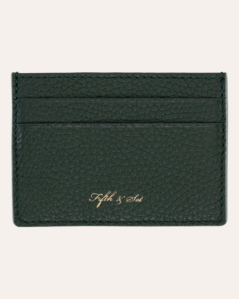 Leather Cardholder - Forest Green – FIFTH & SET