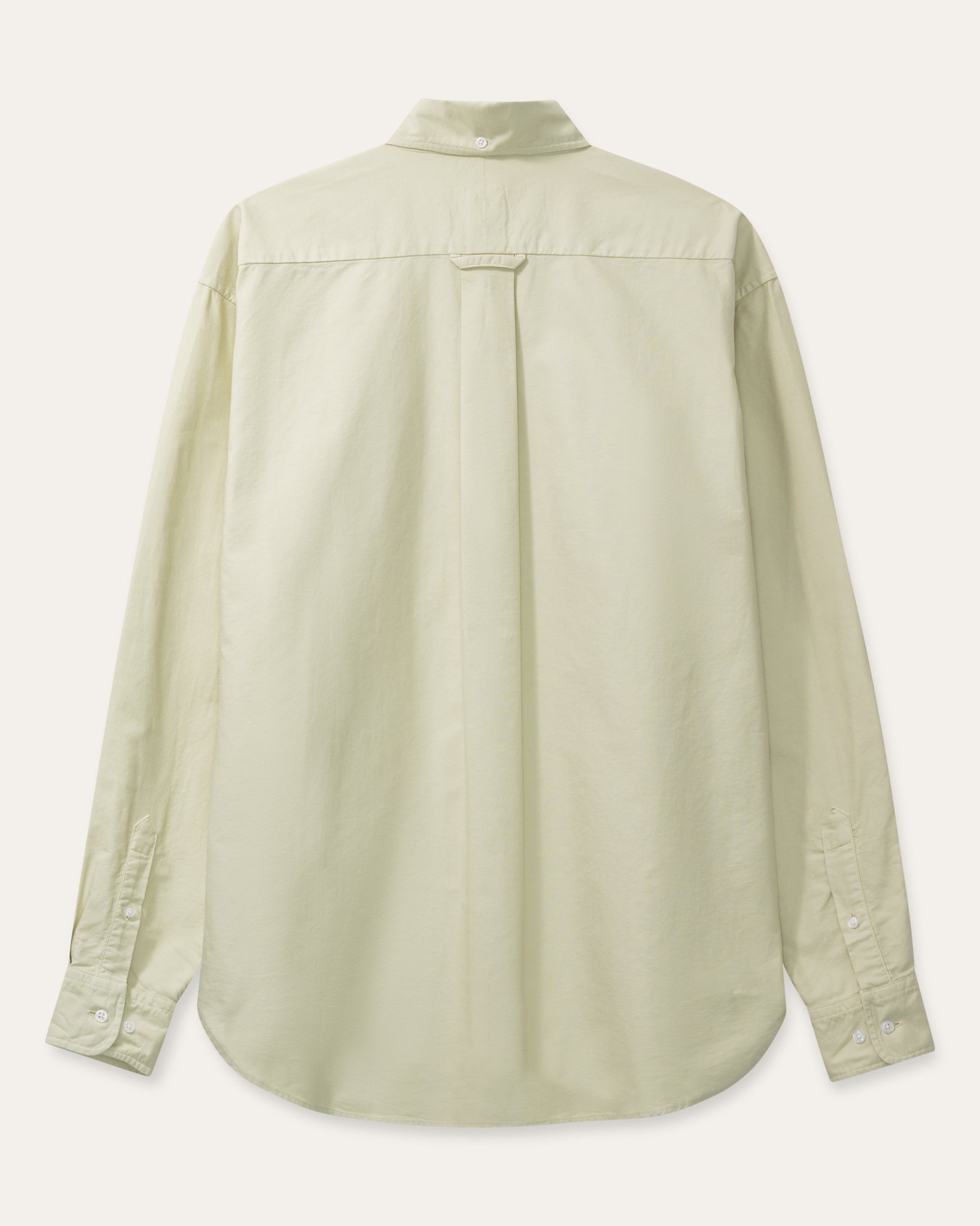 men's button down shirt green back 