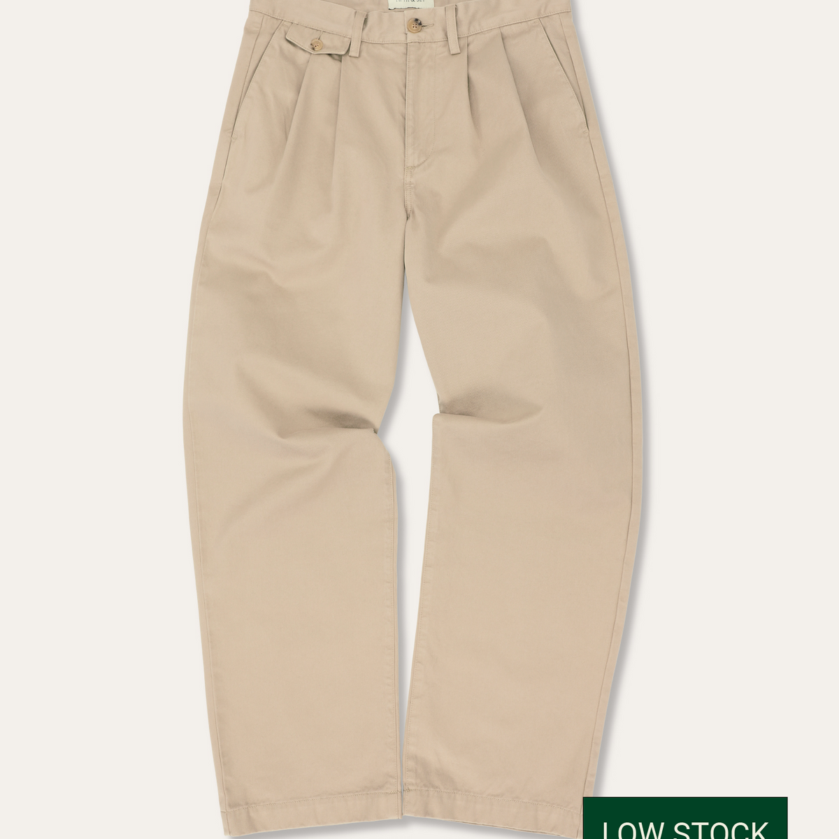 Double Pleated Chino - Khaki – FIFTH & SET